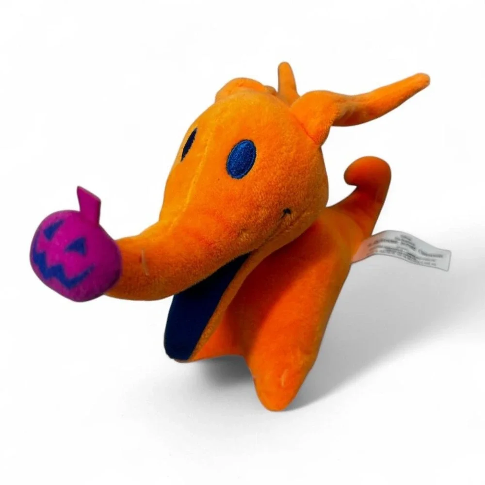 Disney‎ Nightmare Before Christmas Zero Neon Orange Plush 9